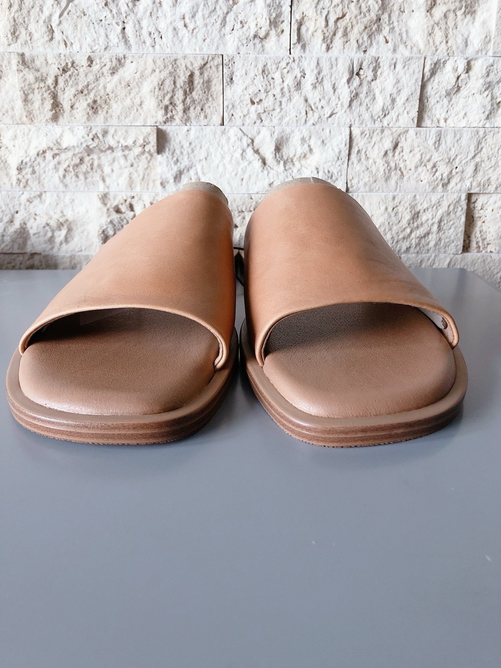 Steve Madden Leather Slide Mules Tan women’s sandals size 11 - Picture 7 of 13